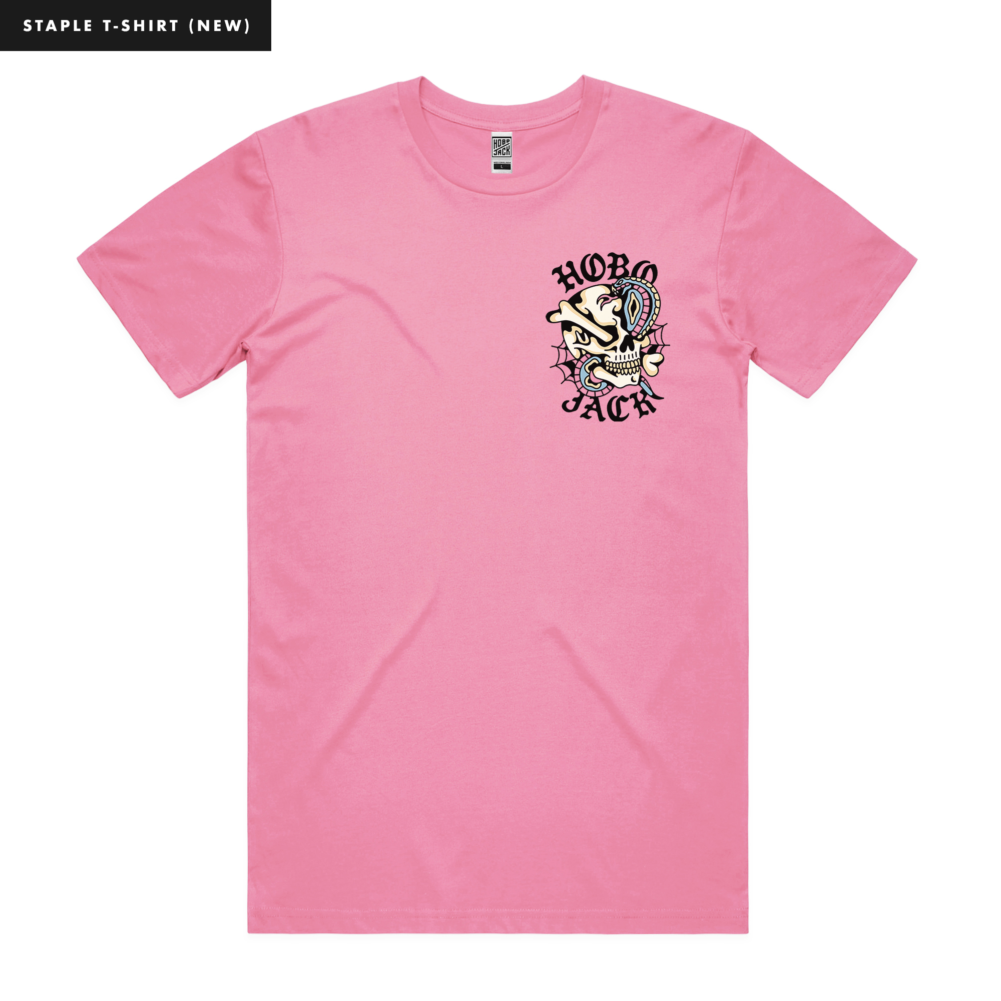 BREAK OUT SKULL - PINK POCKET T-SHIRT - NEW STAPLE – Hobo Jack