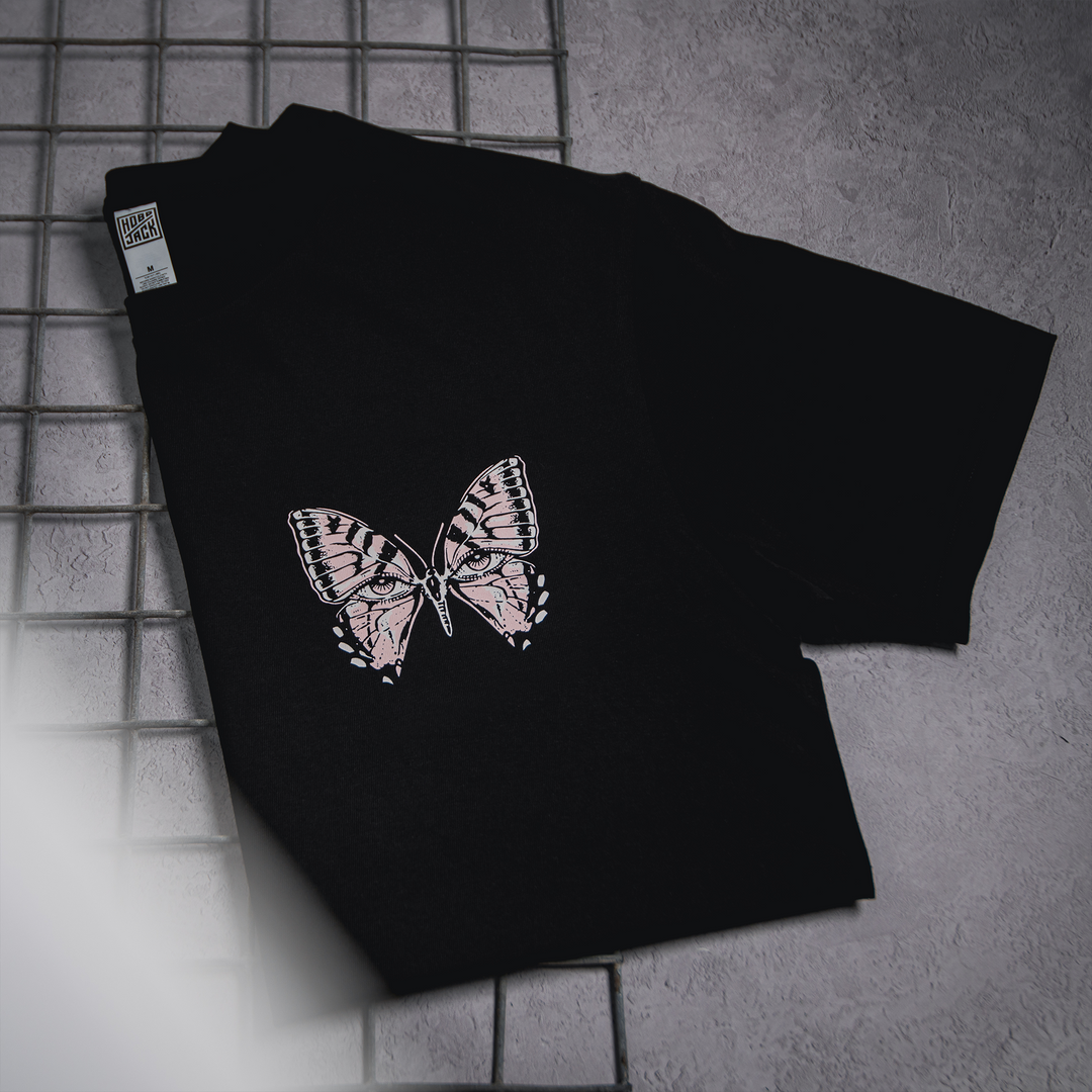 BUTTERFLEYES - BLACK POCKET T-SHIRT - NEW STAPLE