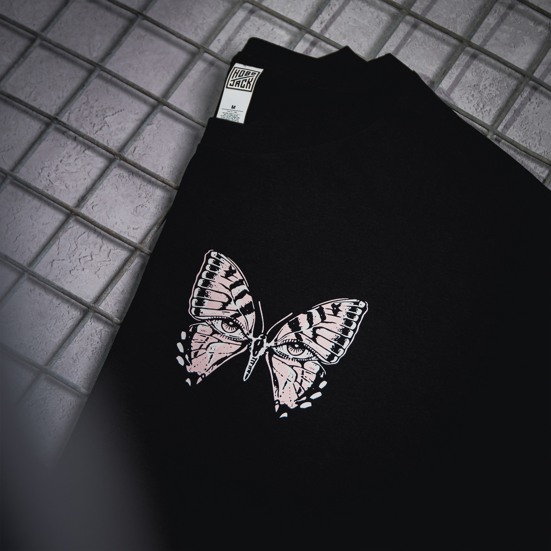 BUTTERFLEYES - BLACK POCKET T-SHIRT - NEW STAPLE