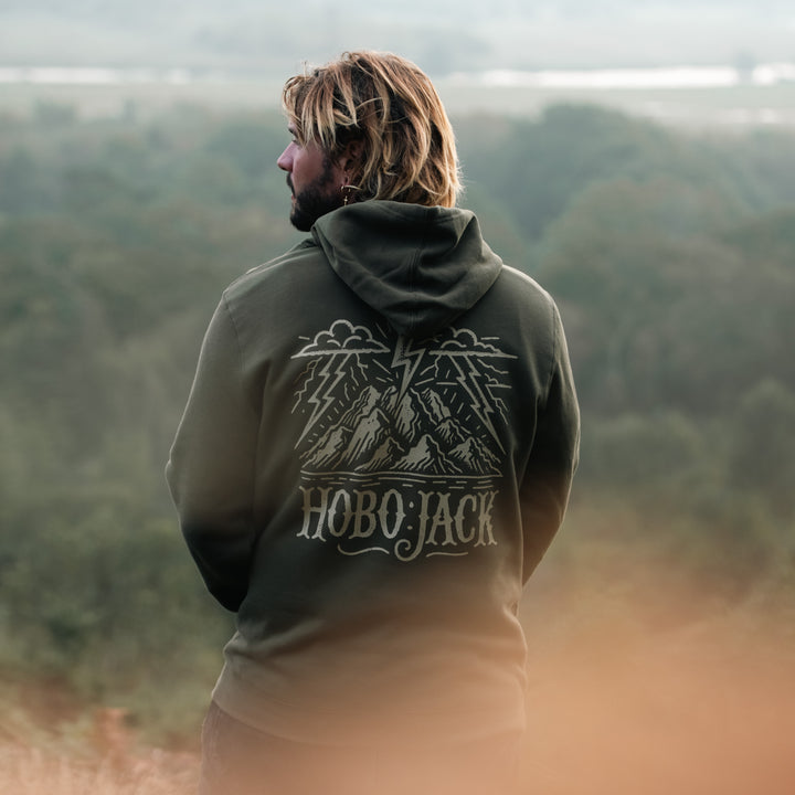 HIGH VOLTAGE - HEAVY HOODIE - MILITARY