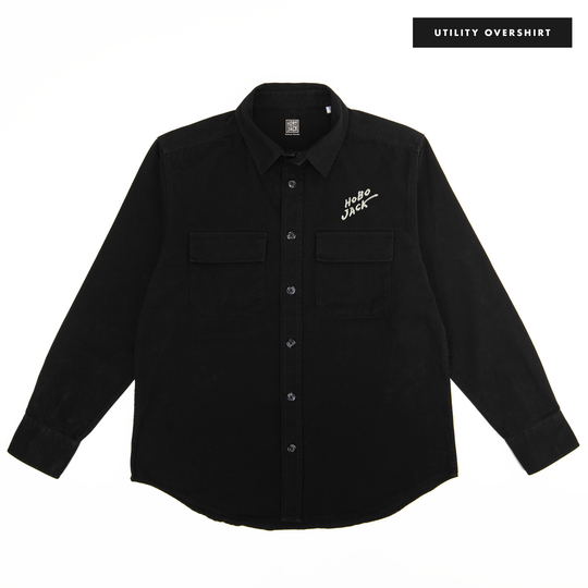 SIGNATURE UTILITY OVERSHIRT - BLACK – Hobo Jack