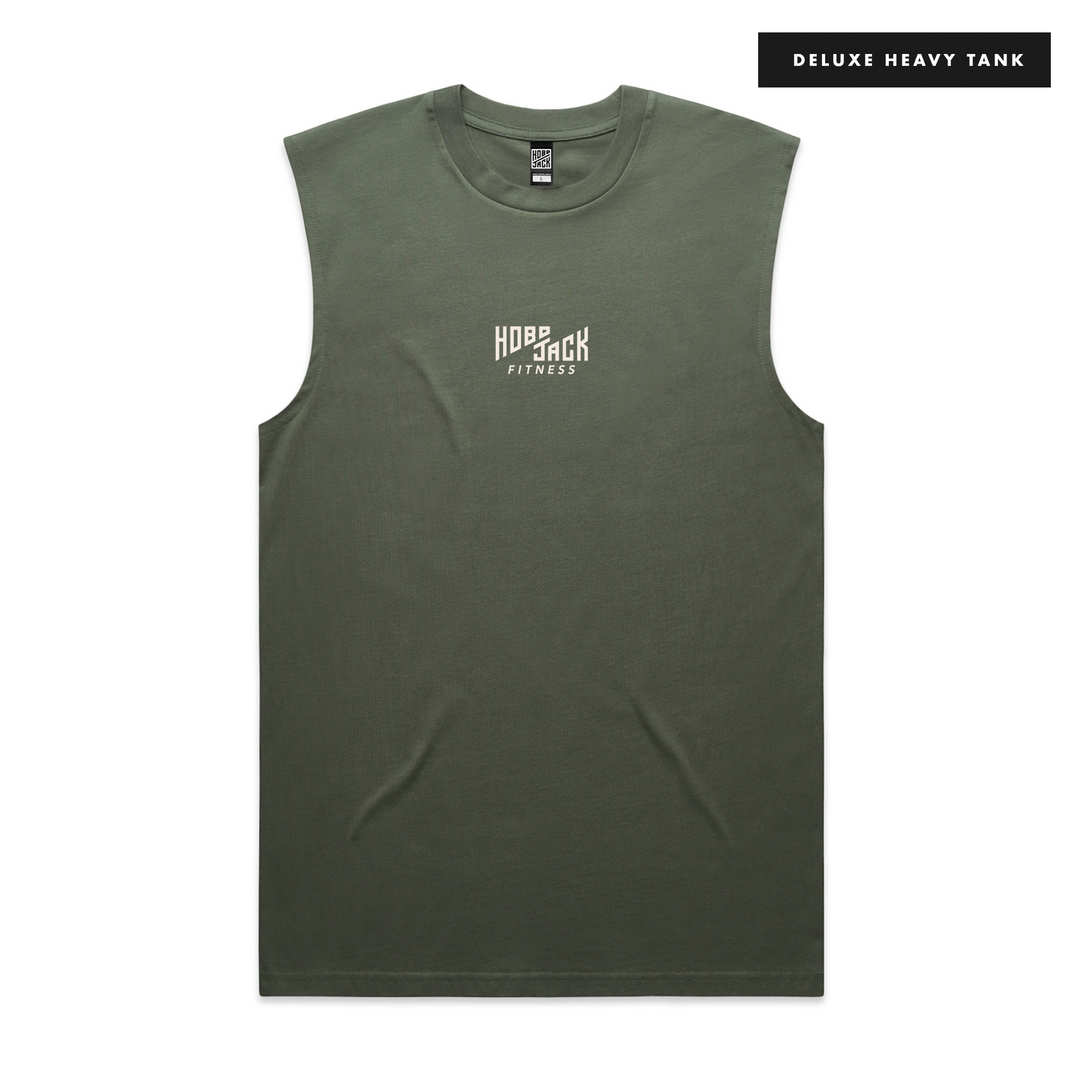 ESSENTIAL LOGO - MILITARY SLEEVELESS TANK - DELUXE HEAVY