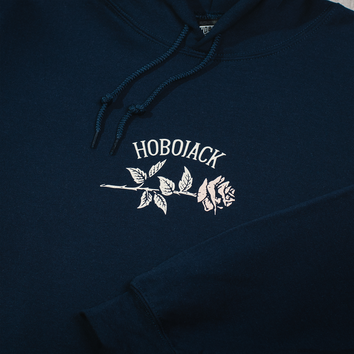 FALLEN ROSE - NAVY HOODIE - NEW STAPLE