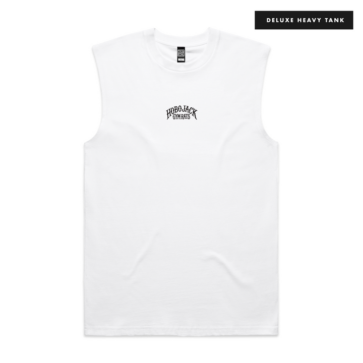 GYM RATS - WHITE TANK - DELUXE HEAVY