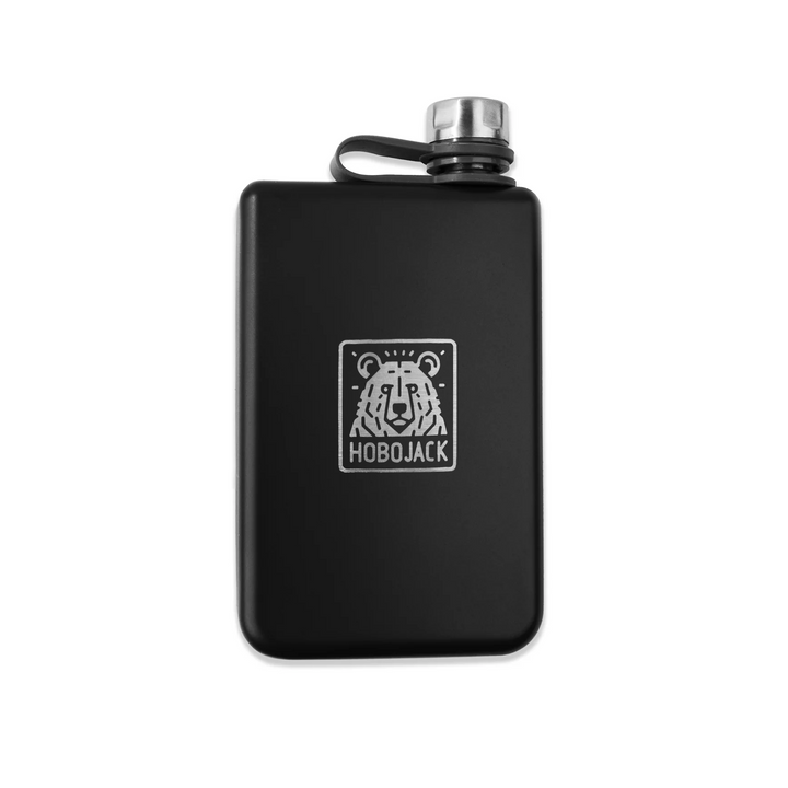 BIG BEAR STEEL HIP FLASK 8oz - MATTE BLACK