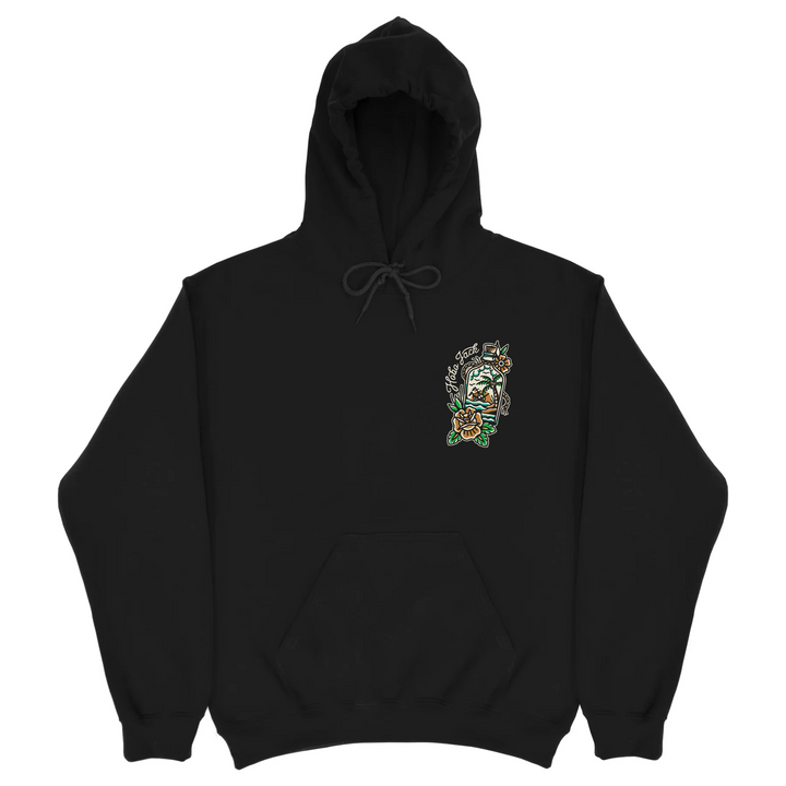 MESSAGE IN A BOTTLE - HEAVY HOODIE - BLACK