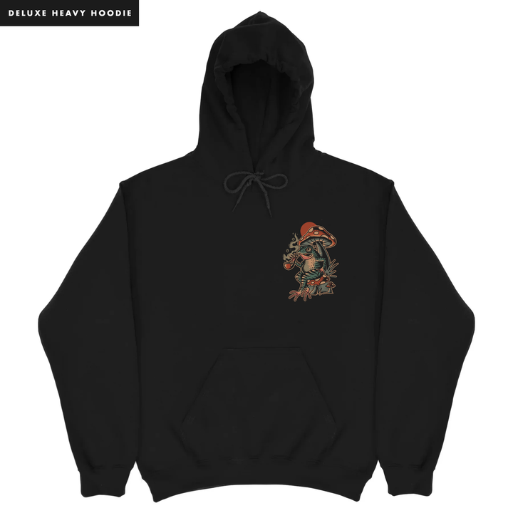 MYSTICAL FROG - HEAVY HOODIE - BLACK