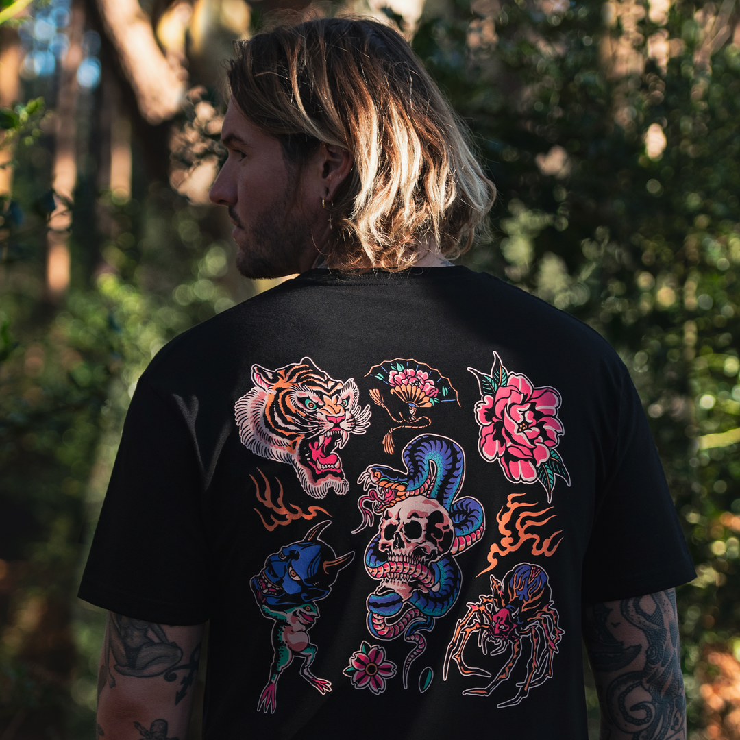 BLOOM & DOOM - BLACK T-SHIRT - NEW STAPLE