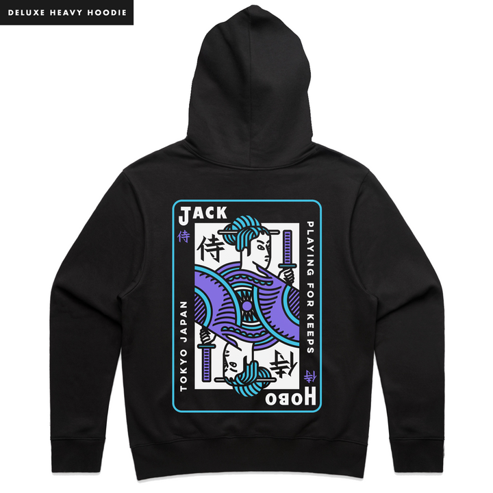 PLAYING FOR KEEPS - HEAVY HOODIE - BLACK