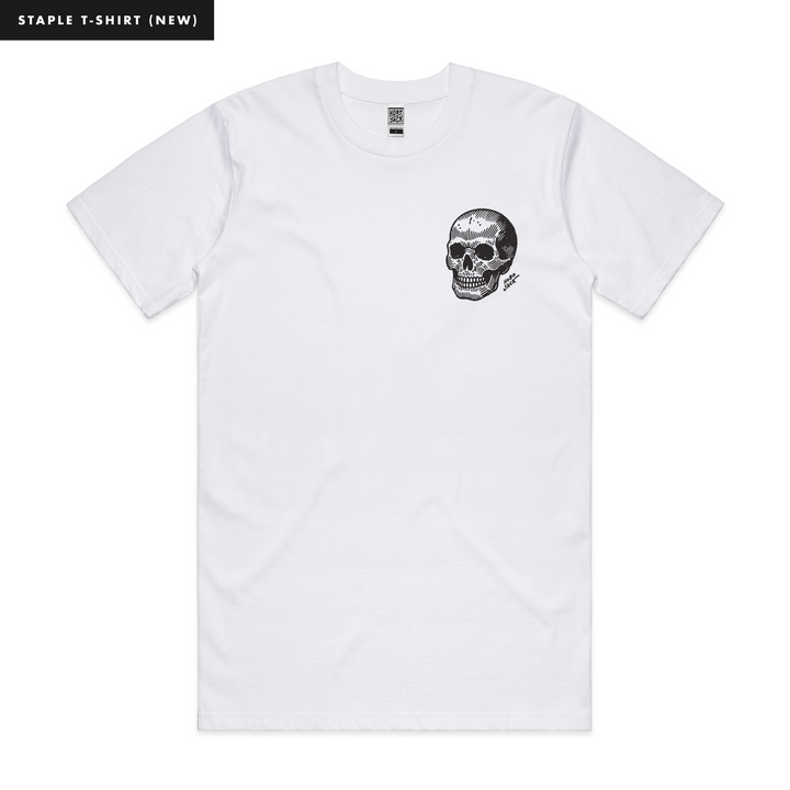 SKULL - WHITE POCKET T-SHIRT - NEW STAPLE