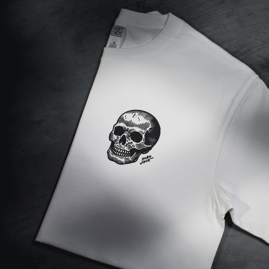 SKULL - WHITE POCKET T-SHIRT - NEW STAPLE